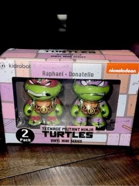 Teenage Mutant Ninja Turtles Raphael & Donatello 3" Vinyl Figure 2-pack Kidrobot